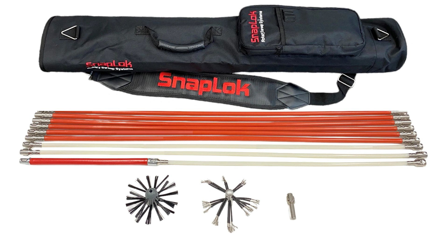 25' Rotary Dryer Vent Cleaning Kit w/Stainless Steel Rod Fittings (DVK-25)