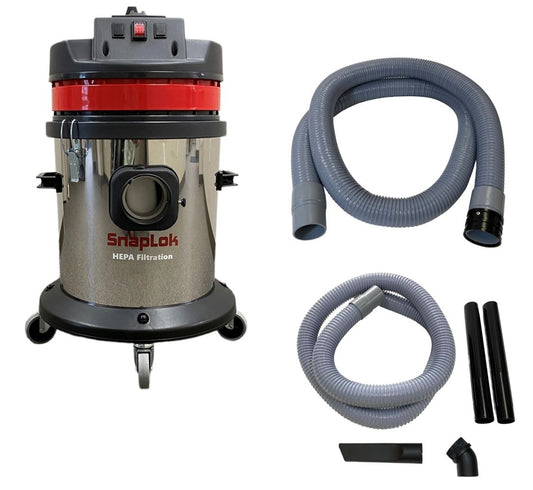 (DS) 12 Gal. SnapLok Dryer Vac - High Powered, HEPA Filtered w/Stainless Steel Tank & Caster Base (SVS12-1)