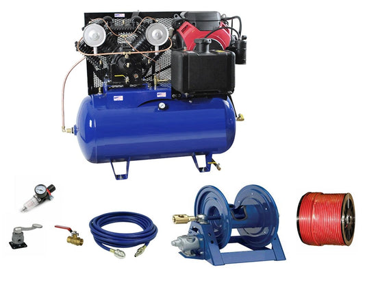 (DS) 34 CFM Complete Reverse Air - Dryer Vent Package w/Air Motor Hose Reel (P18-AR)